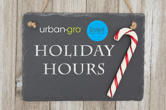 urban-gro's 2018 Holiday Hours and IPM Order Deadlines