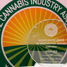 urban-gro Receives NCIA’s “Excellence in Innovation Award” in Cultivation at the 2019 NCIA Seed to Sale Show in Boston