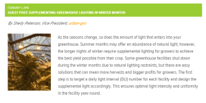 NCIA Expert Blog: SUPPLEMENTING GREENHOUSE LIGHTING IN WINTER MONTHS